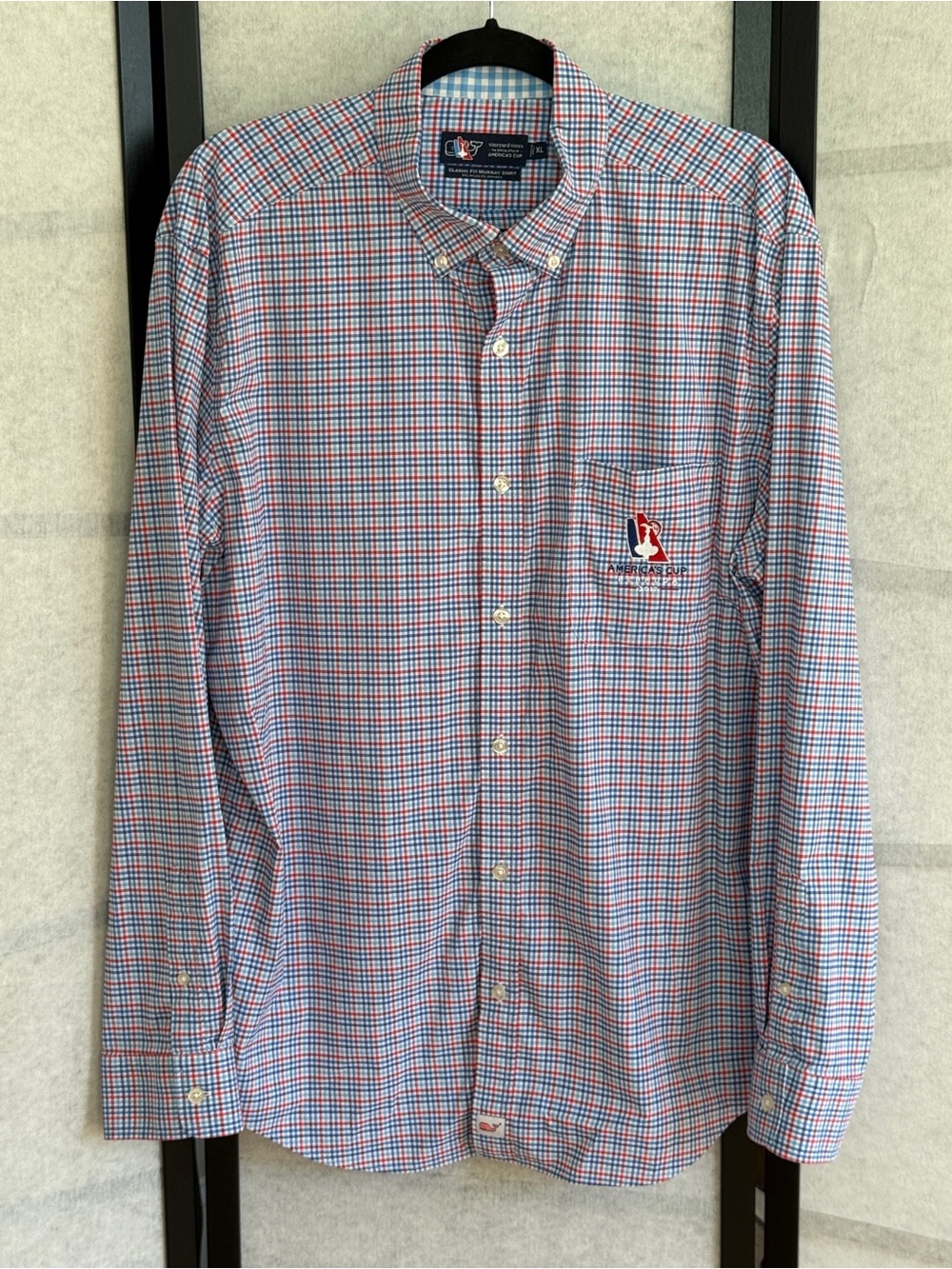 Vineyard Vines America’s Cup Murray Shirt XL Preppy Coastal Plaid Button Down